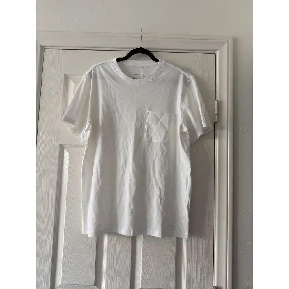 everlane the premium-weight pocket tee short sleeve uniform white, men's medium - Picture 3 of 7